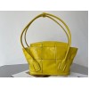 Bottega Veneta Arco Small Bag In Yellow Intrecciato Leather