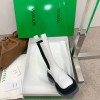 Bottega Veneta BV Tire Chelsea Boots In White Calfskin