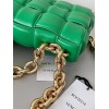 Bottega Veneta Chain Cassette Bag In Parakeet Intrecciato Lambskin