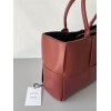 Bottega Veneta Arco Medium Tote In Maple Intrecciato Lambskin