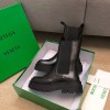 Bottega Veneta BV Tire Chelsea Boots In Black Calfskin