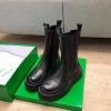 Bottega Veneta BV Tire Chelsea Boots In Black Calfskin