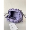 Bottega Veneta Mini Pouch with Strap in Wisteria Intrecciato Lambskin