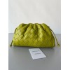Bottega Veneta Mini Pouch with Strap in Kiwi Intrecciato Lambskin