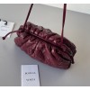 Bottega Veneta Mini Pouch with Strap in Bordeaux Intrecciato Lambskin