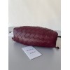 Bottega Veneta Mini Pouch with Strap in Bordeaux Intrecciato Lambskin