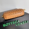 Bottega Veneta Knot Minaudiere On Strap In Camel Intreccio Lambskin