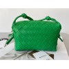 Bottega Veneta Loop Mini Bag In Green Intrecciato Lambskin