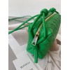 Bottega Veneta Loop Mini Bag In Green Intrecciato Lambskin