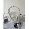 Bottega Veneta Arco Mini Bag In White Intrecciato Leather