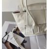 Bottega Veneta Arco Mini Bag In White Intrecciato Leather