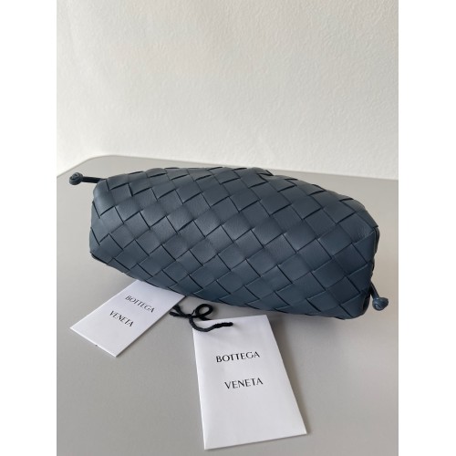 Bottega Veneta Mini Pouch with Strap in Space Intrecciato Lambskin