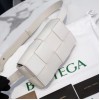 Bottega Veneta Cassette Belt Bag In White Lambskin