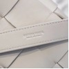 Bottega Veneta Cassette Belt Bag In White Lambskin