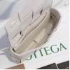 Bottega Veneta Cassette Belt Bag In White Lambskin