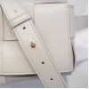 Bottega Veneta Cassette Belt Bag In White Lambskin