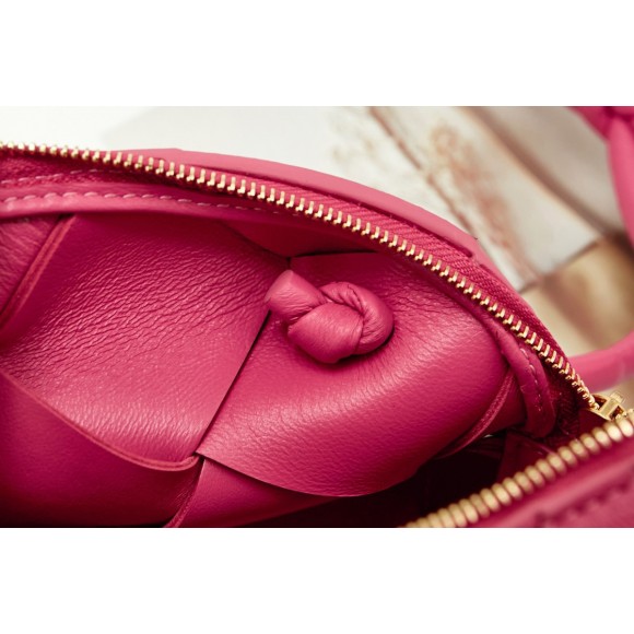 Bo*te*ga ve*ne*ta mini cassette camera bag in cranberry lambskin