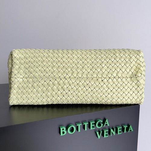 Bottega Veneta Cabat Large Bag In Zest Washed  Intrecciato Lambskin