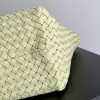 Bottega Veneta Cabat Large Bag In Zest Washed  Intrecciato Lambskin