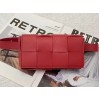 Bottega Veneta Cassette Belt Bag In Red Lambskin