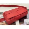Bottega Veneta Cassette Belt Bag In Red Lambskin