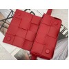 Bottega Veneta Cassette Belt Bag In Red Lambskin