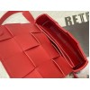 Bottega Veneta Cassette Belt Bag In Red Lambskin