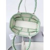 Bottega Veneta Arco Small Tote with Green Overlock Stitching