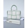 Bottega Veneta Arco Small Tote with Green Overlock Stitching