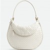 Bottega Veneta Gemelli Large Bag in White Intrecciato Lambskin