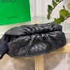 Bottega Veneta Large Pouch Clutch Bag In Black Intrecciato Lambskin