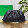 Bottega Veneta Large Pouch Clutch Bag In Black Intrecciato Lambskin