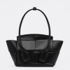 Bottega Veneta Arco Mini Bag In Black Intrecciato Calfskin