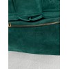 Bottega Veneta Chain Cassette Bag In Green Intrecciato Suede Calfskin