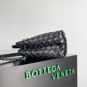 Bottega Veneta Small Andiamo Bag In Black Intrecciato Lambskin Bottega Veneta Small Andiamo Bag In Black Intrecciato Lambskin