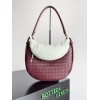 Bottega Veneta Gemelli Medium Bag in Barolo/Glacier Intrecciato Lambskin