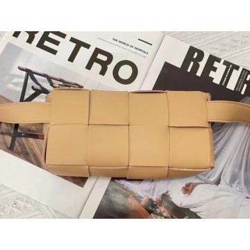 Bottega Veneta Cassette Belt Bag In Beige Lambskin Bottega Veneta Cassette Belt Bag In Beige Lambskin