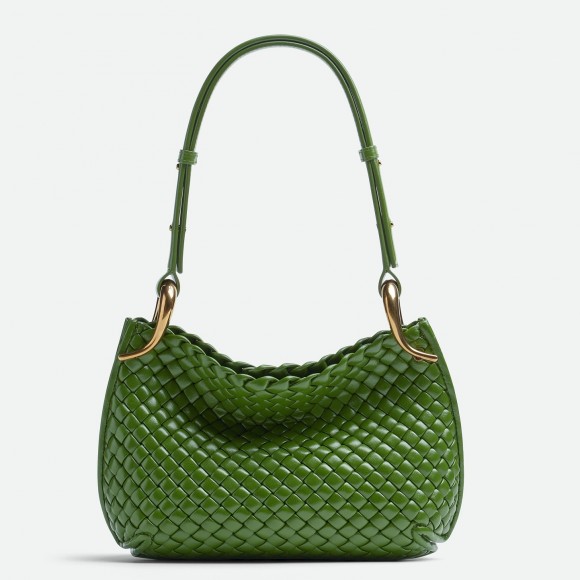 Bo*te*ga ve*ne*ta clicker small bag in avocado intrecciato lambskin