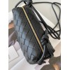 Bottega Veneta Loop Mini Bag In Black Intrecciato Lambskin