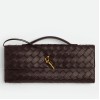 Bottega Veneta Andiamo Clutch with Handle in Fondant Intrecciato Lambskin