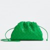 Bottega Veneta Mini Pouch with Strap in Parakeet Intrecciato Lambskin