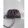 Bottega Veneta Mini Pouch with Strap in Grape Intrecciato Lambskin