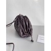 Bottega Veneta Mini Pouch with Strap in Grape Intrecciato Lambskin