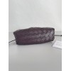 Bottega Veneta Mini Pouch with Strap in Grape Intrecciato Lambskin