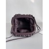 Bottega Veneta Mini Pouch with Strap in Grape Intrecciato Lambskin