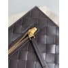 Bottega Veneta Large Flip Flap Bag in Canvas with Fondant Leather