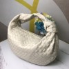 Bottega Veneta BV Jodie Small Bag In White Intrecciato Lambskin