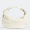 Bottega Veneta BV Jodie Small Bag In White Intrecciato Lambskin