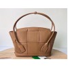 Bottega Veneta Arco Medium Bag In Caramel Grained Leather