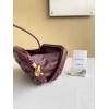 Bottega Veneta Knot Minaudiere On Strap In Barolo Foulard Intreccio